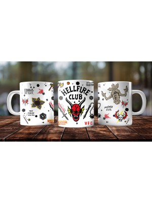 Чаша за кафе с печат Stranger Things - Hellfire Club 